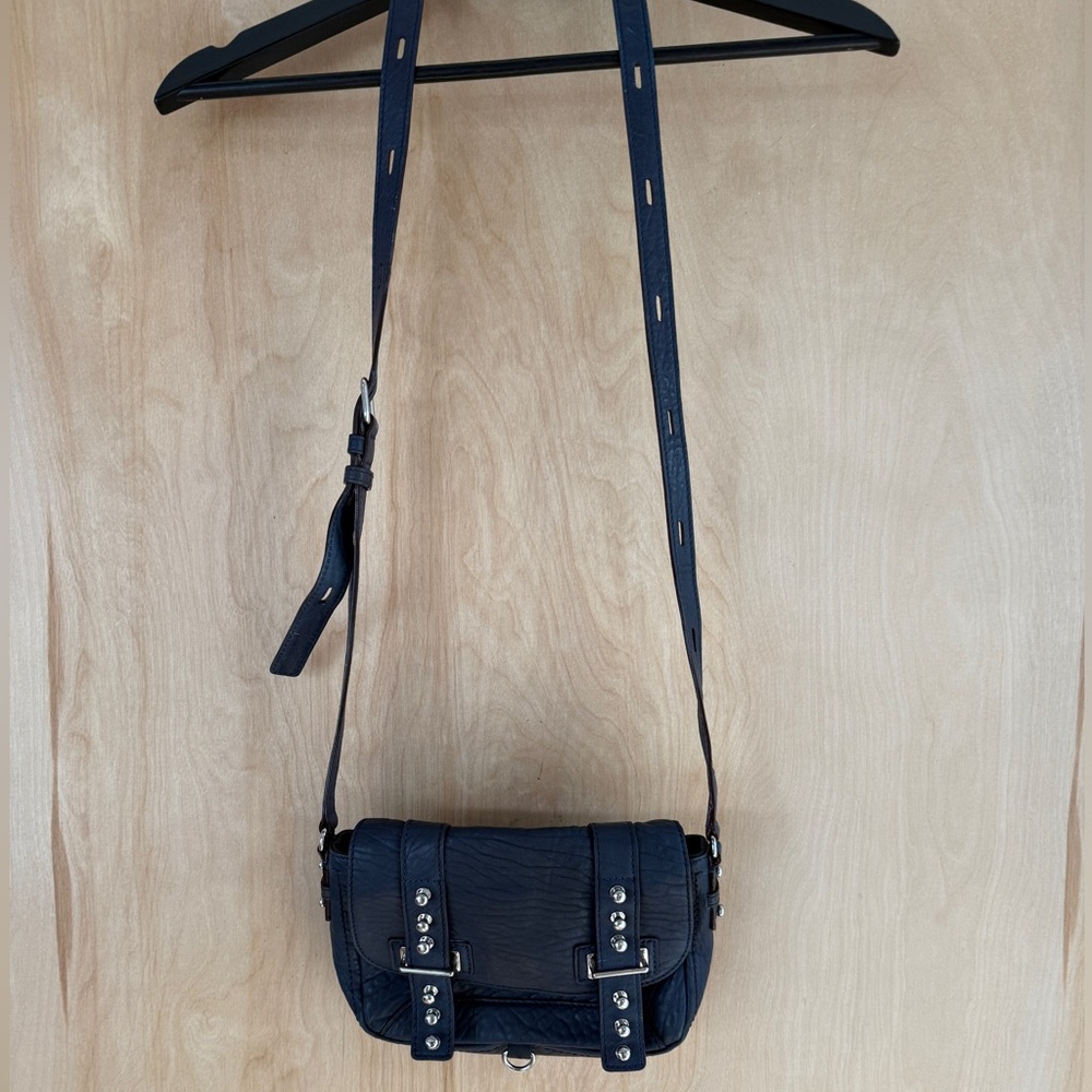 Rebecca Minkoff “Willi” Navy Studded Crossbody Bag - Picture 2 of 13